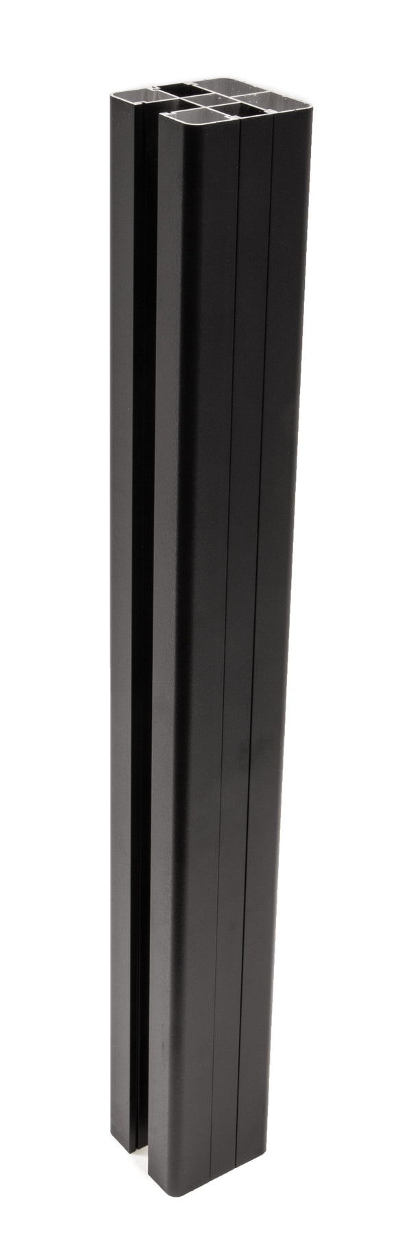 Composite Fence Series 3.15 in. x 3.15 in. x 6 ft. Aluminum Surface Mount Fence Post in Black