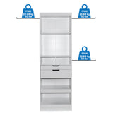 Oslo 78 in H x 97-145 in W White Closet Organizer Kit